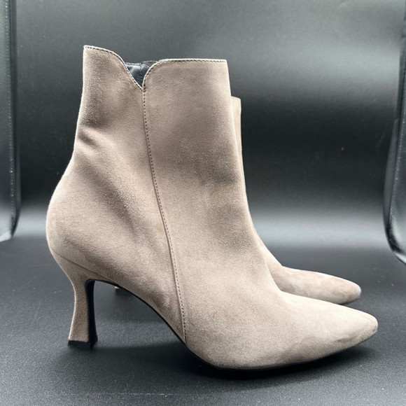 Paul Green Shoes - Paul Green Suede Marilyn Heel Kitten Booties